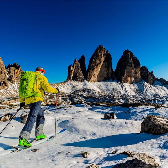 Tour di scialpinismo alle Tre Cime