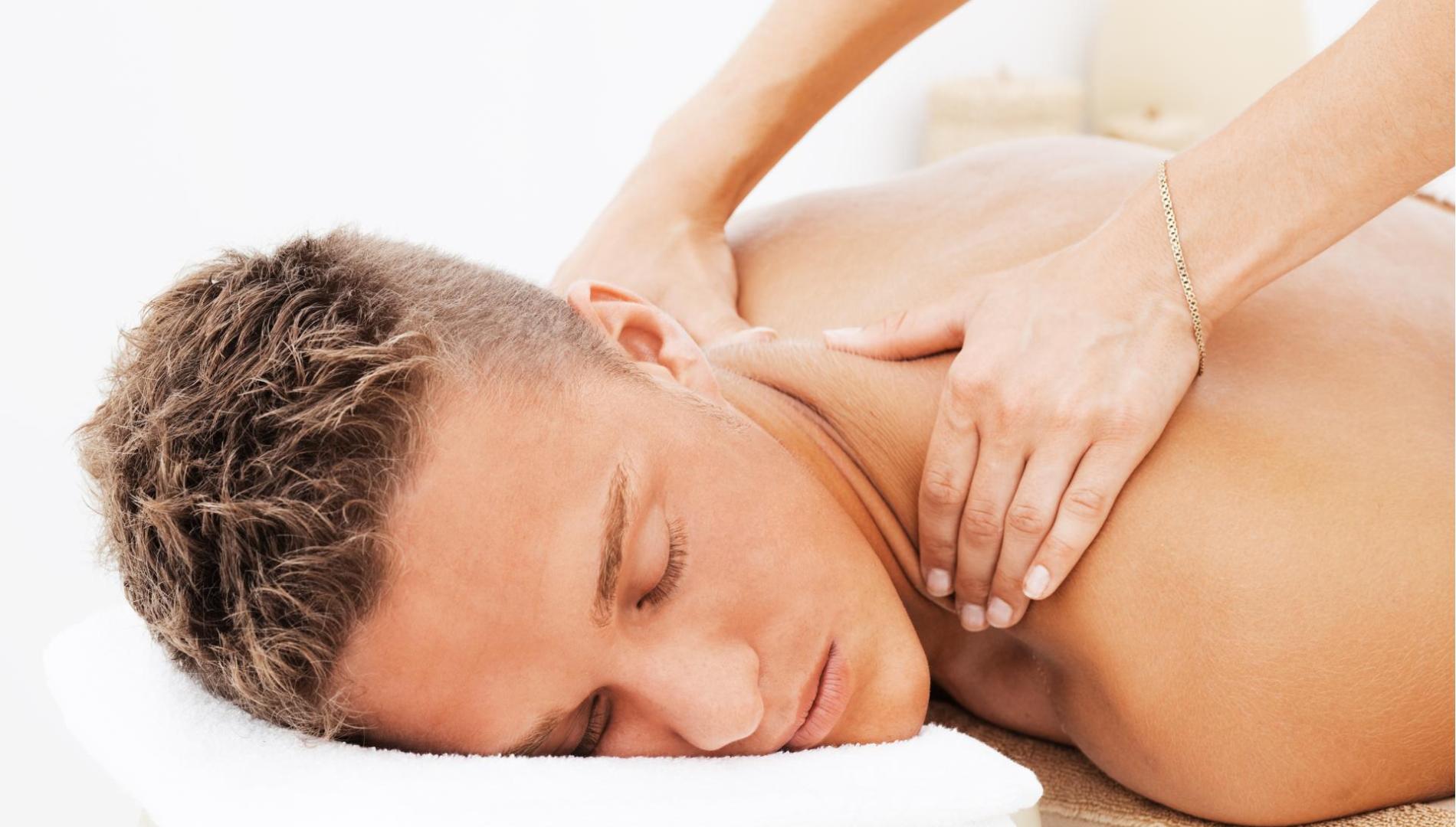 A man gets a massage