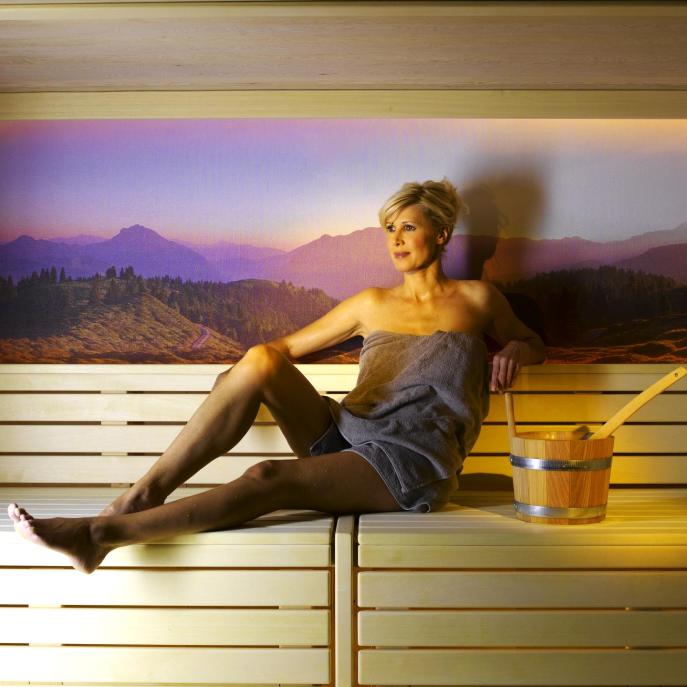 A woman in the bio sauna